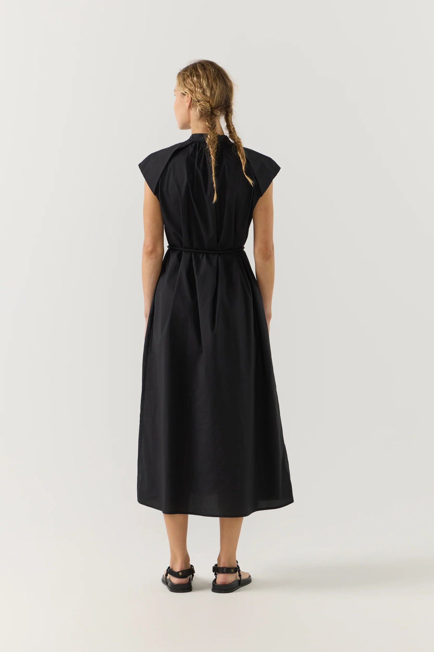 Hunter Dress in Black Poplin