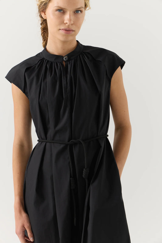 Hunter Dress in Black Poplin