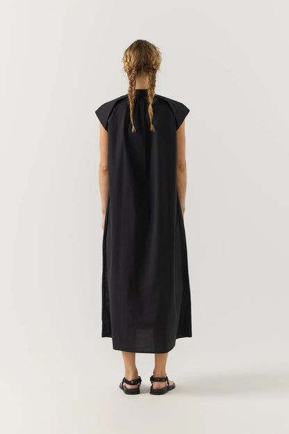 Hunter Dress in Black Poplin
