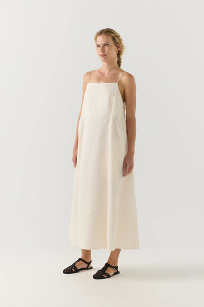 Misty Dress in Ivory Jacquard