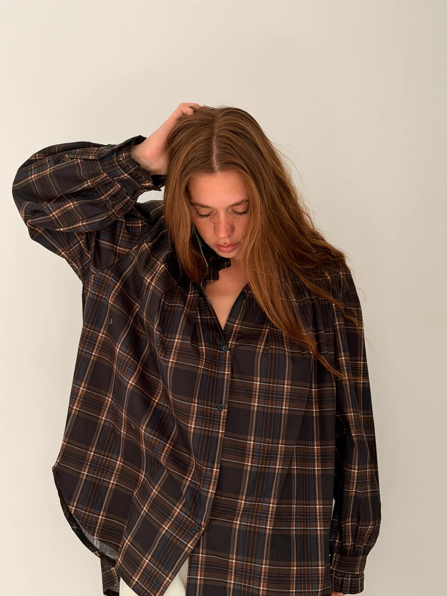 The Check Gathered Shirt