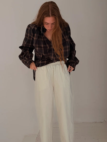 The Check Gathered Shirt