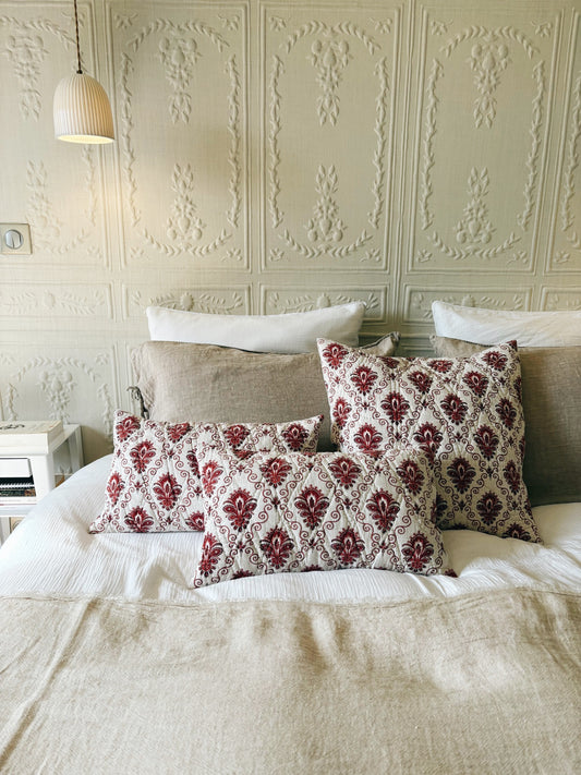 Gorgeous Cushion Covers made from Antique 19th c French Quilts