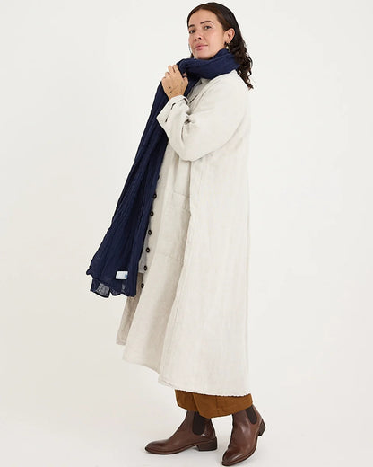 Linden Coat in Mid Weight Linen | Natural