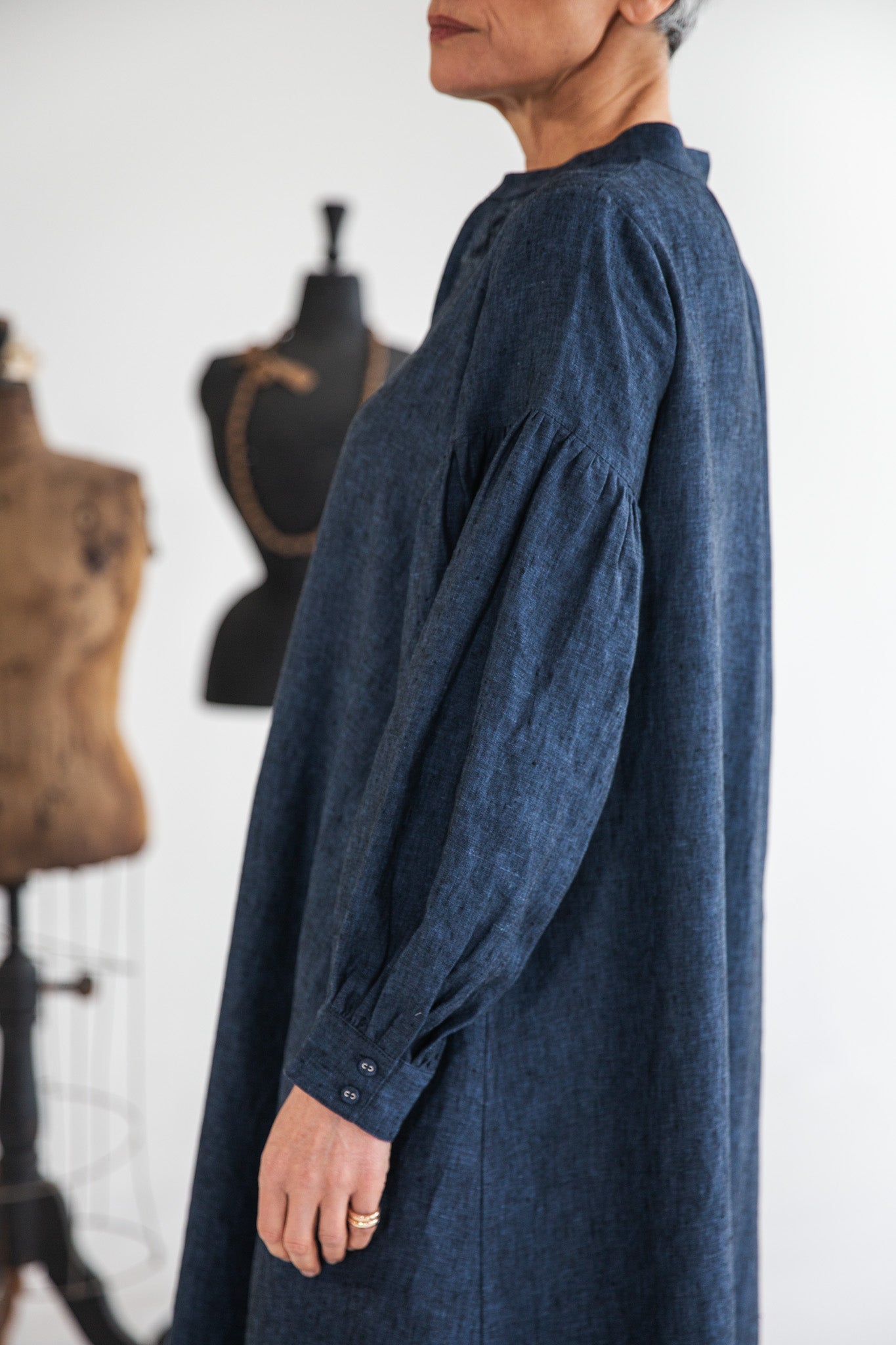 Maddison Dress Navy - Detail