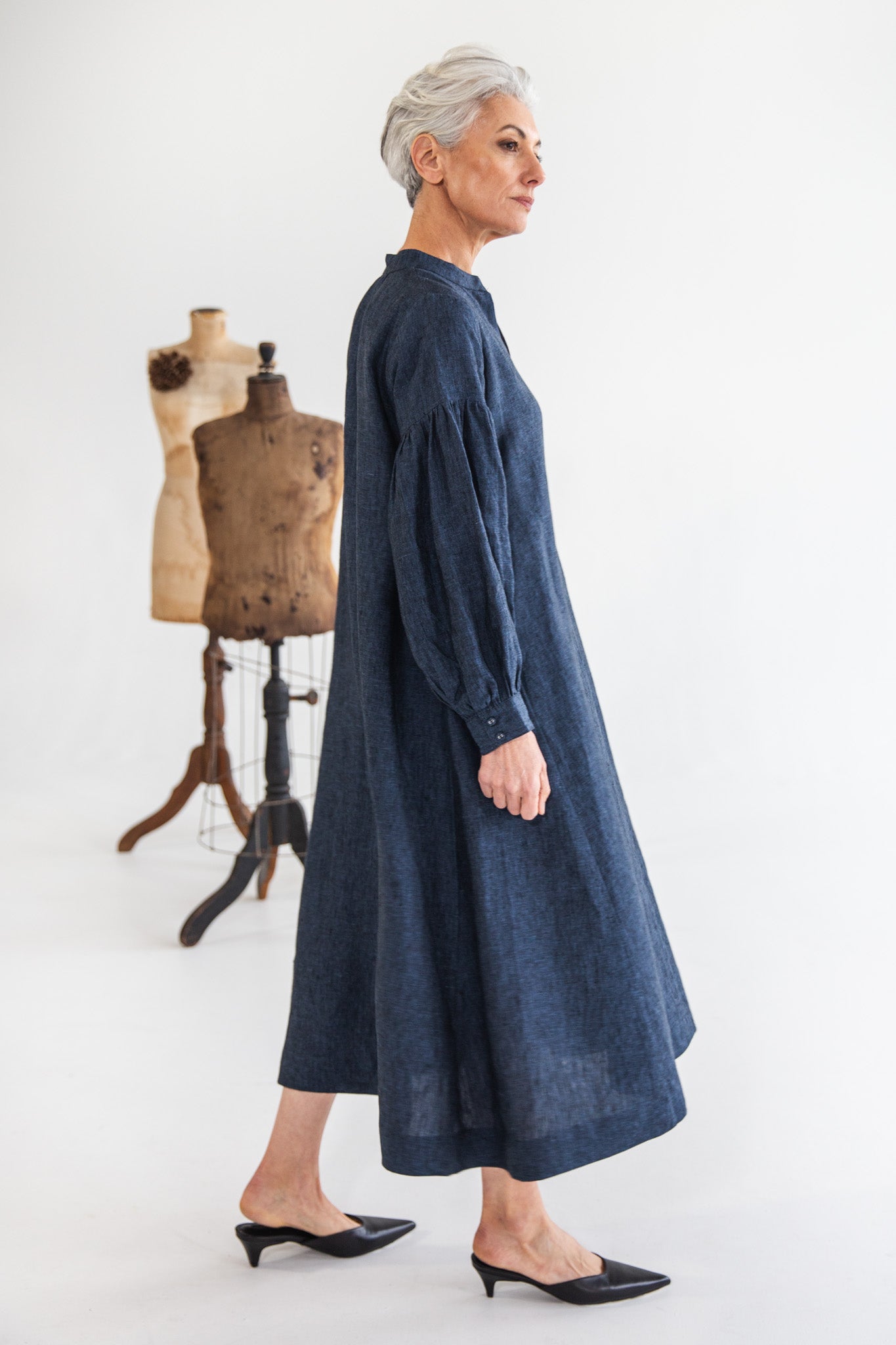 Maddison Dress Navy - Back