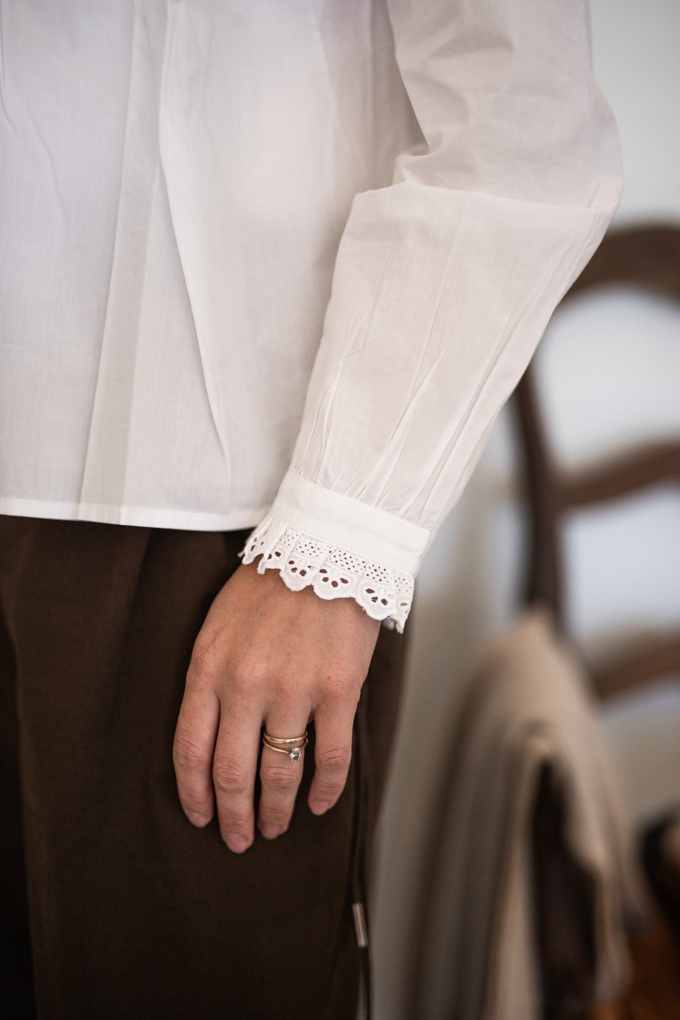 Skall Lace 'Lulu' Shirt in White
