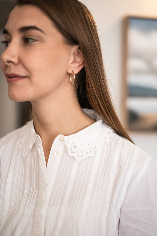 Skall Lace 'Lulu' Shirt in White
