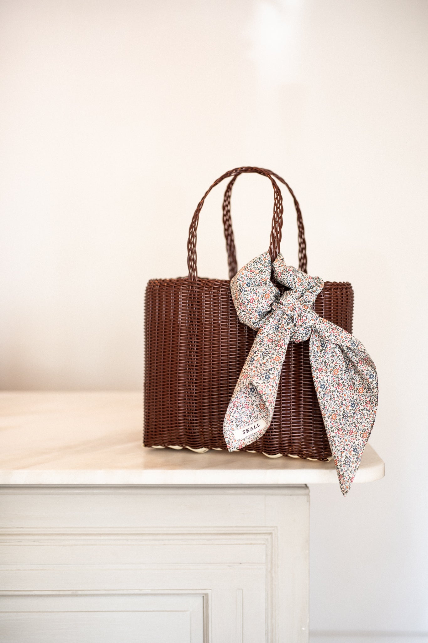 Small Handwoven Palorosa Basket | Chocolate