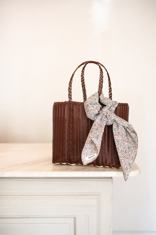 Small Handwoven Palorosa Basket | Chocolate