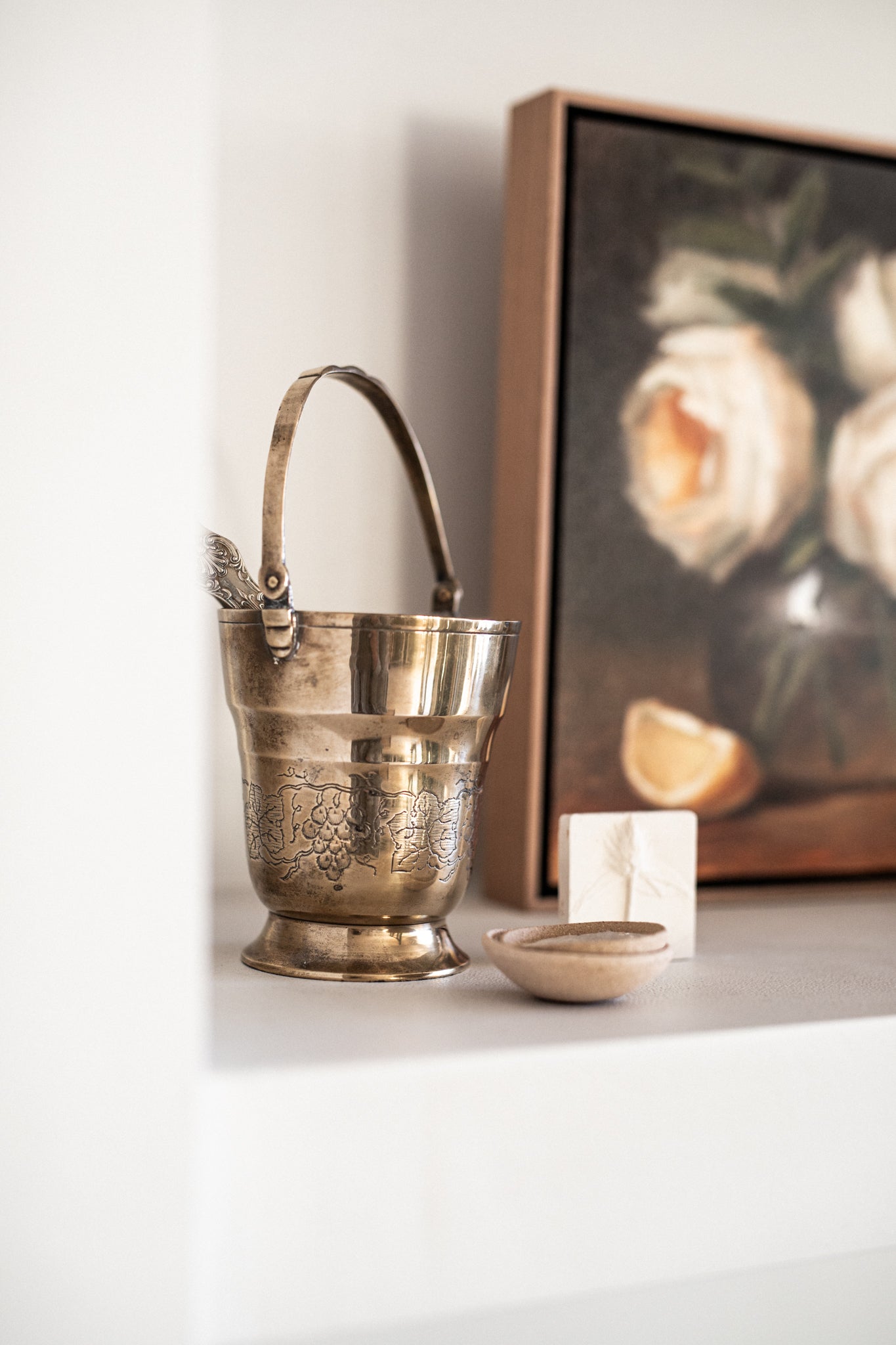 Antique Brass & Silver Icebucket