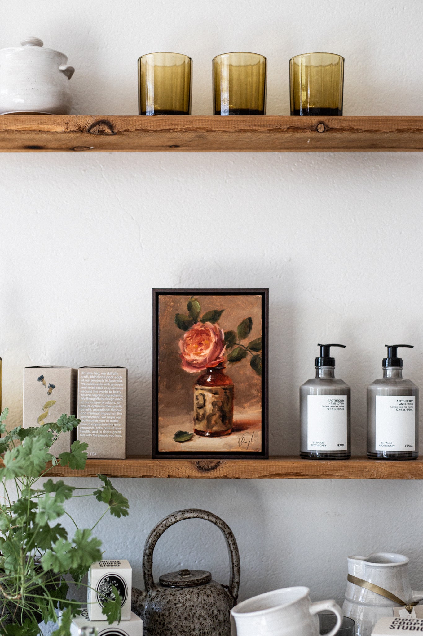 'David Austin Rose in Antique Stubby' Artwork