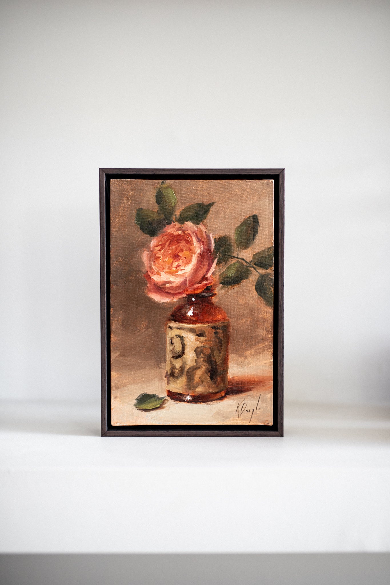'David Austin Rose in Antique Stubby' Artwork