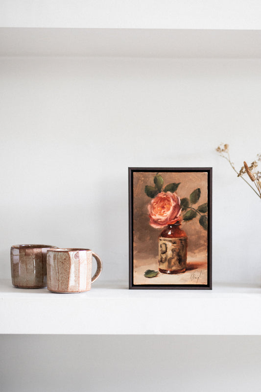 'David Austin Rose in Antique Stubby' Artwork