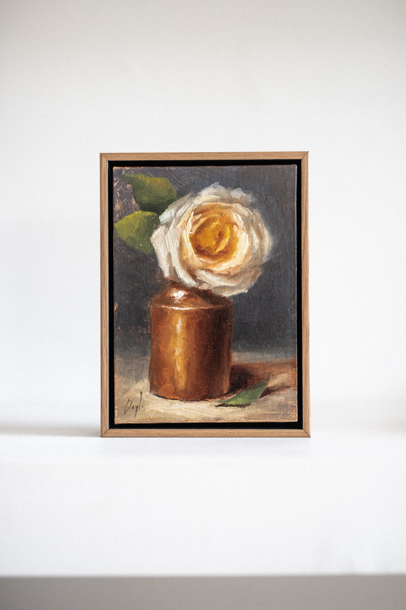 'Yellow Rose in Ginger beer Bottle' Artwork