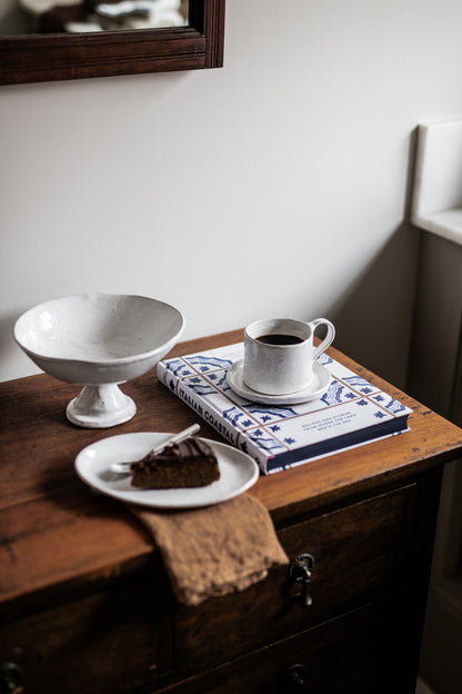 The Classic Mug with matching Saucer | French white