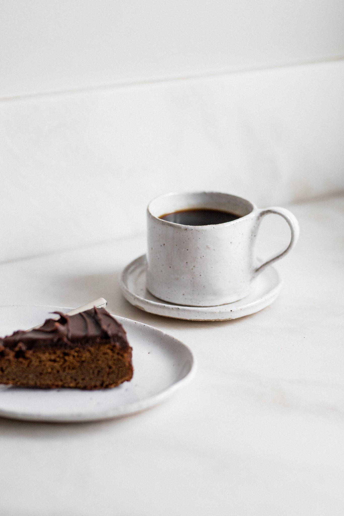 The Classic Mug with matching Saucer | French white