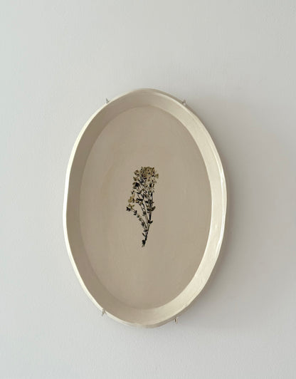 Collectible Handbuilt Oval Plate | botanical N.1