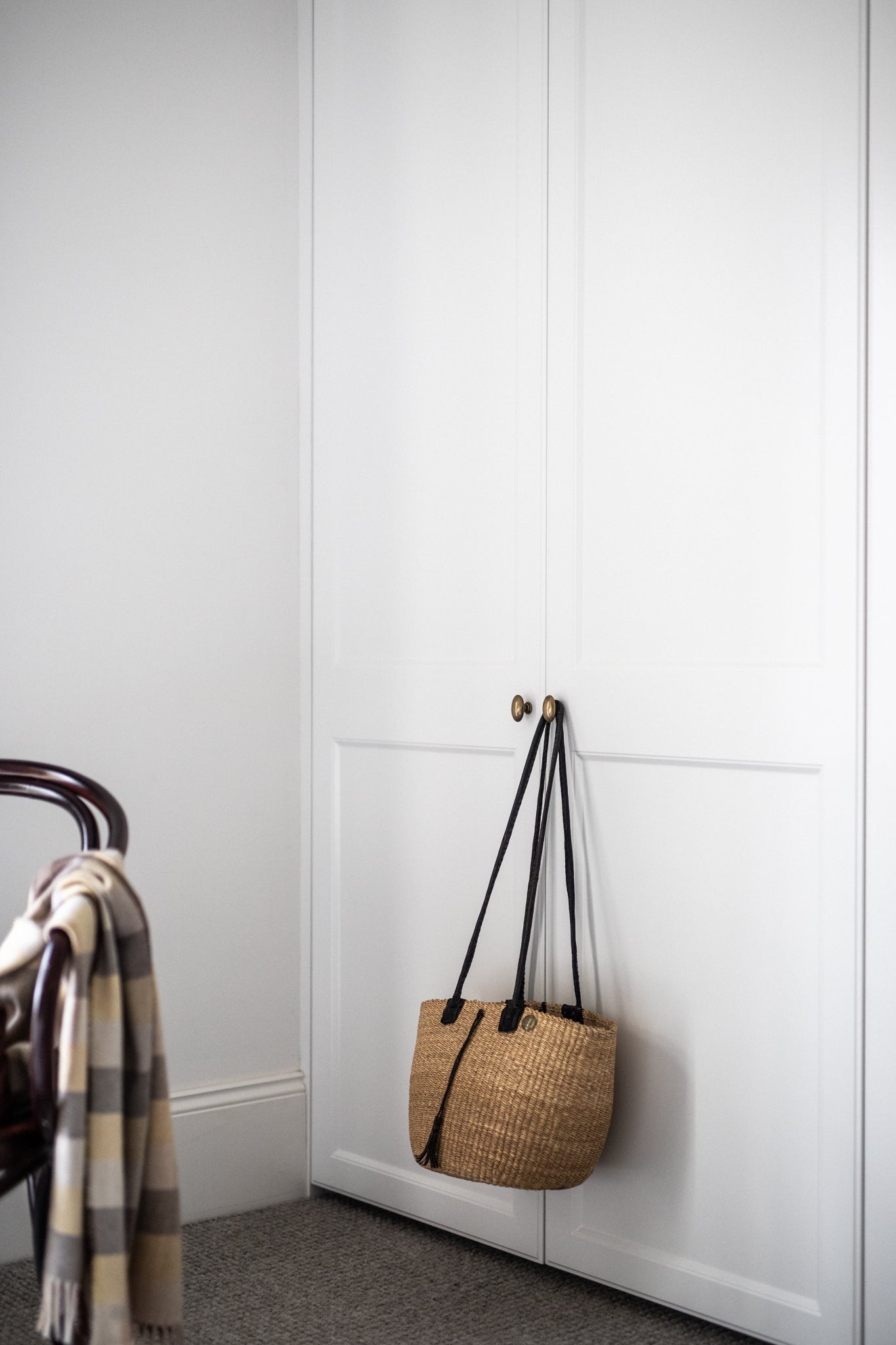 The Handwoven Long Handle Basket Bag