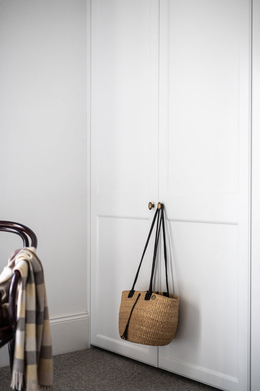 The Handwoven Long Handle Basket Bag