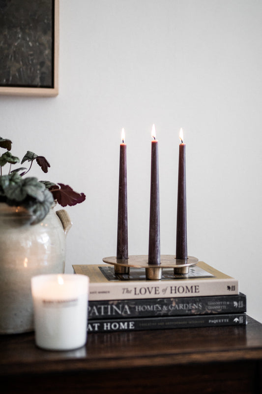 Brass Trio Candle Holder