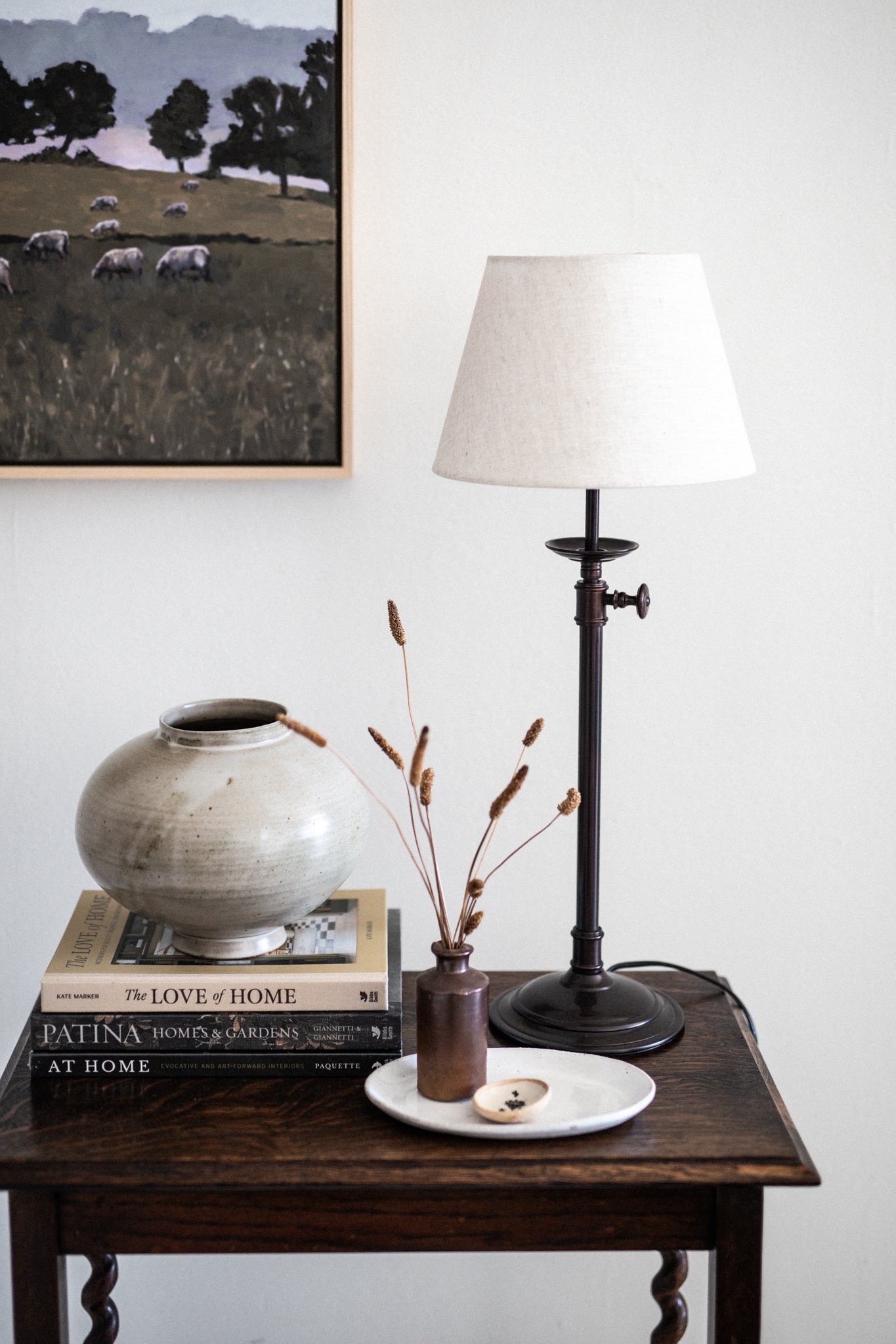 Timeless Dark Bronze Table Lamp with Shade