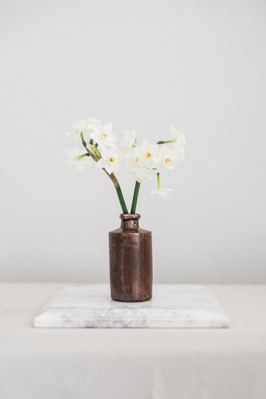 Vintage Glazed Bottle | Bud vase