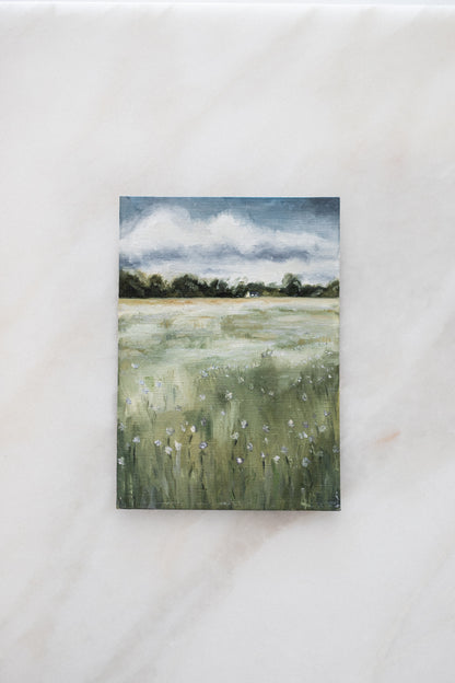 'The linen field whispers' original Artwork | ready to frame