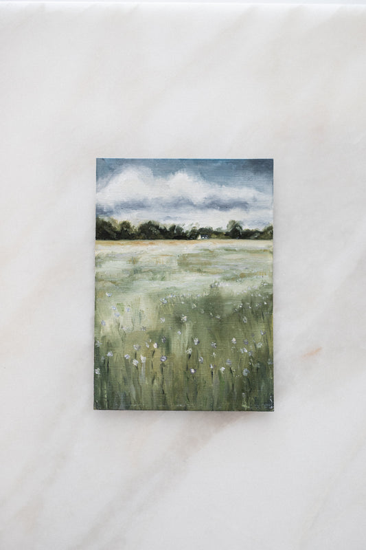 'The linen field whispers' original Artwork | ready to frame