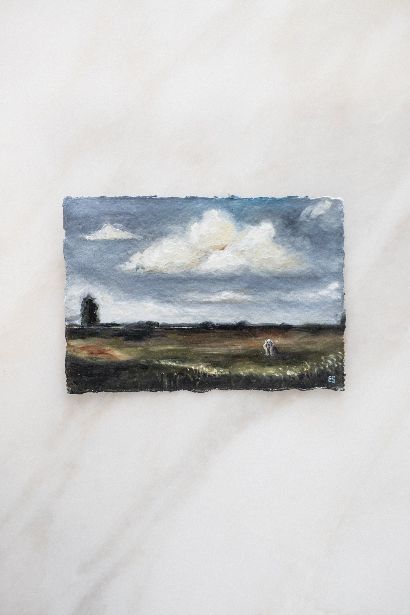 'Watching the Sky,' original Artwork | ready to frame