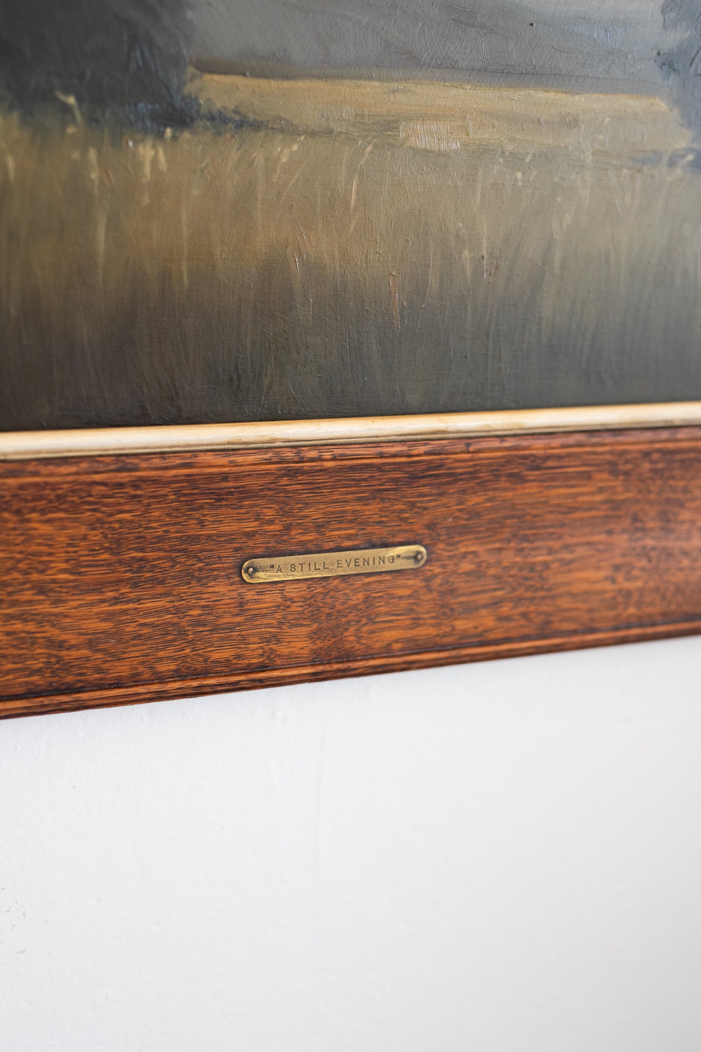 N 6. 'A Still Evening' featuring brass plaque