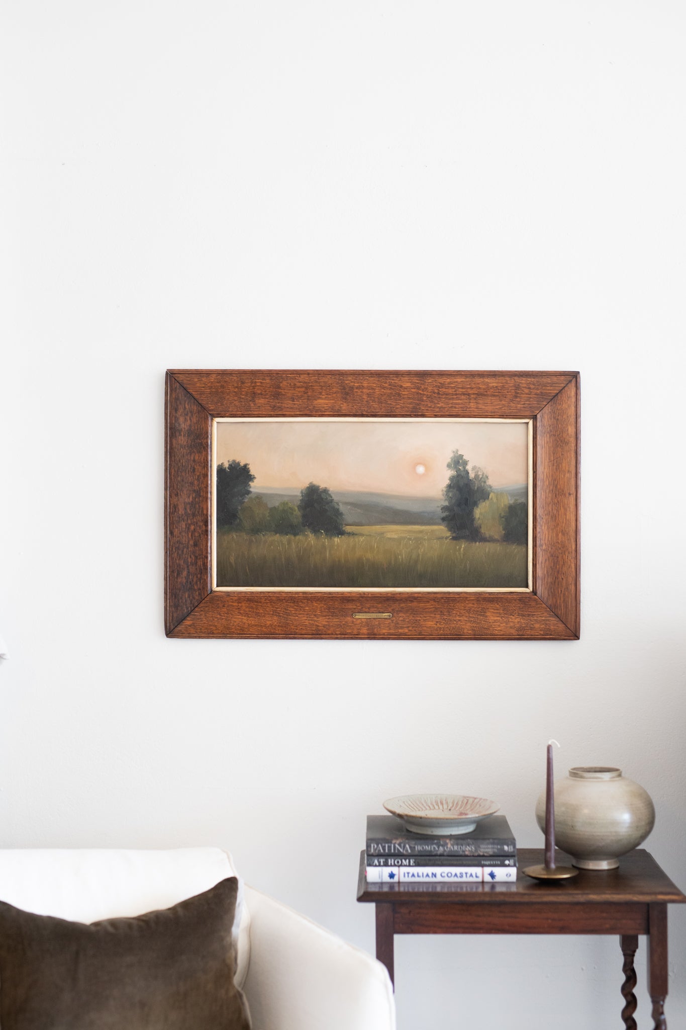 N 6. 'A Still Evening' featuring brass plaque