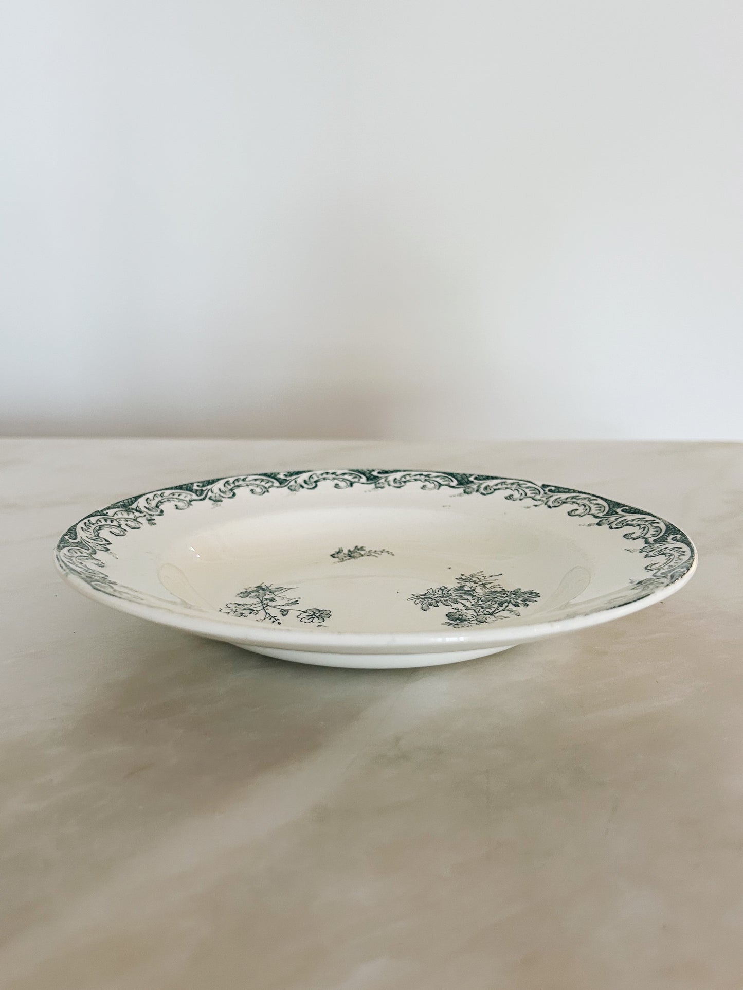 Antique French Ceramic Dinner Bowls