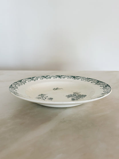 Antique French Ceramic Dinner Bowls