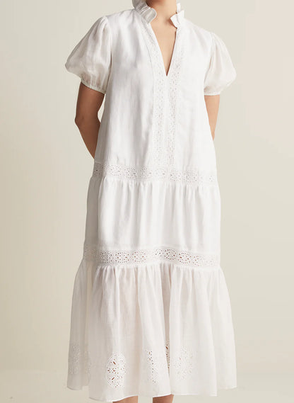 Cecile Linen Midi Dress