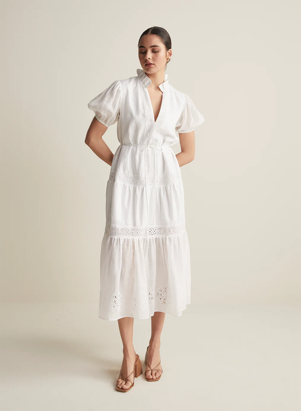 Cecile Linen Midi Dress