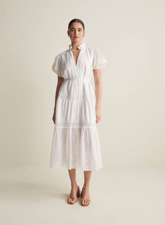 Cecile Linen Midi Dress