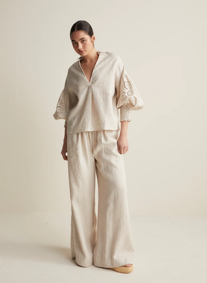 Linen Palazzo 'Devon' Pant | Flax