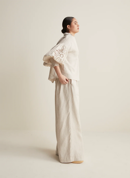Linen Palazzo 'Devon' Pant | Flax