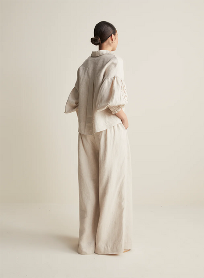 Linen Palazzo 'Devon' Pant | Flax