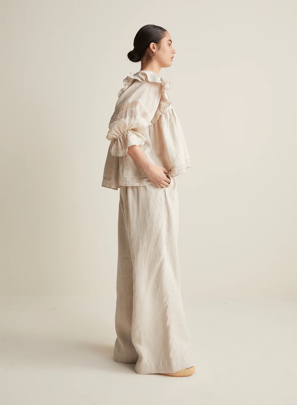 Linen Ramie 'Hari' Smock Top | Flax