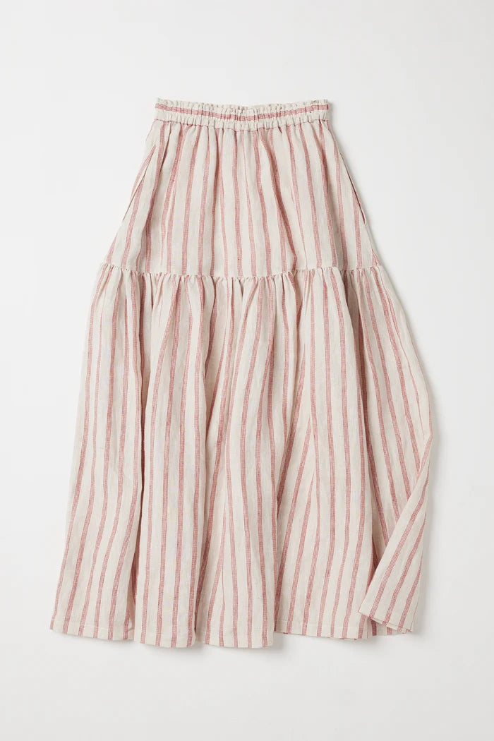 The Junie Maxi Skirt | Burnt Sienna Stripe