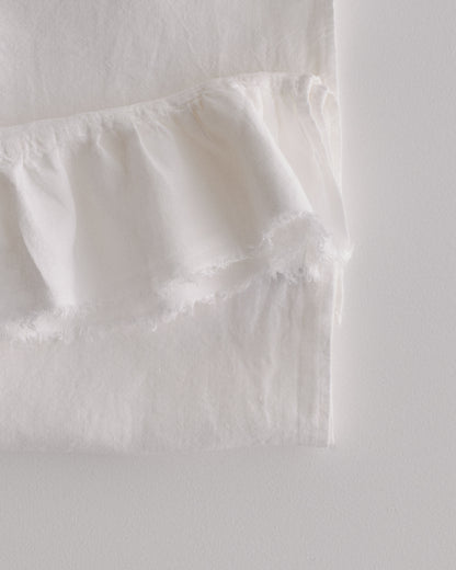 Linen Ruffle Guest Towel | 'Aryton'
