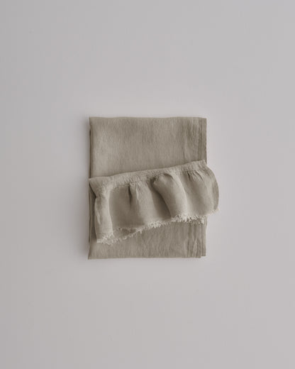 Linen Ruffle Guest Towel | 'Cep'