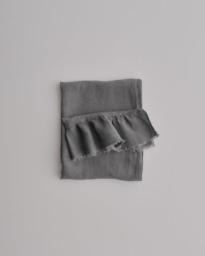 Linen Ruffle Guest Towel | 'Tempest'