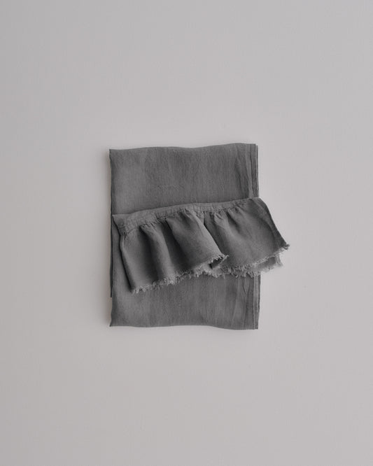 Linen Ruffle Guest Towel | 'Tempest'
