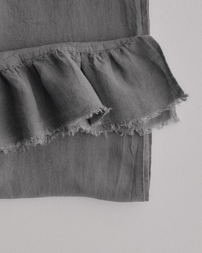 Linen Ruffle Guest Towel | 'Tempest'