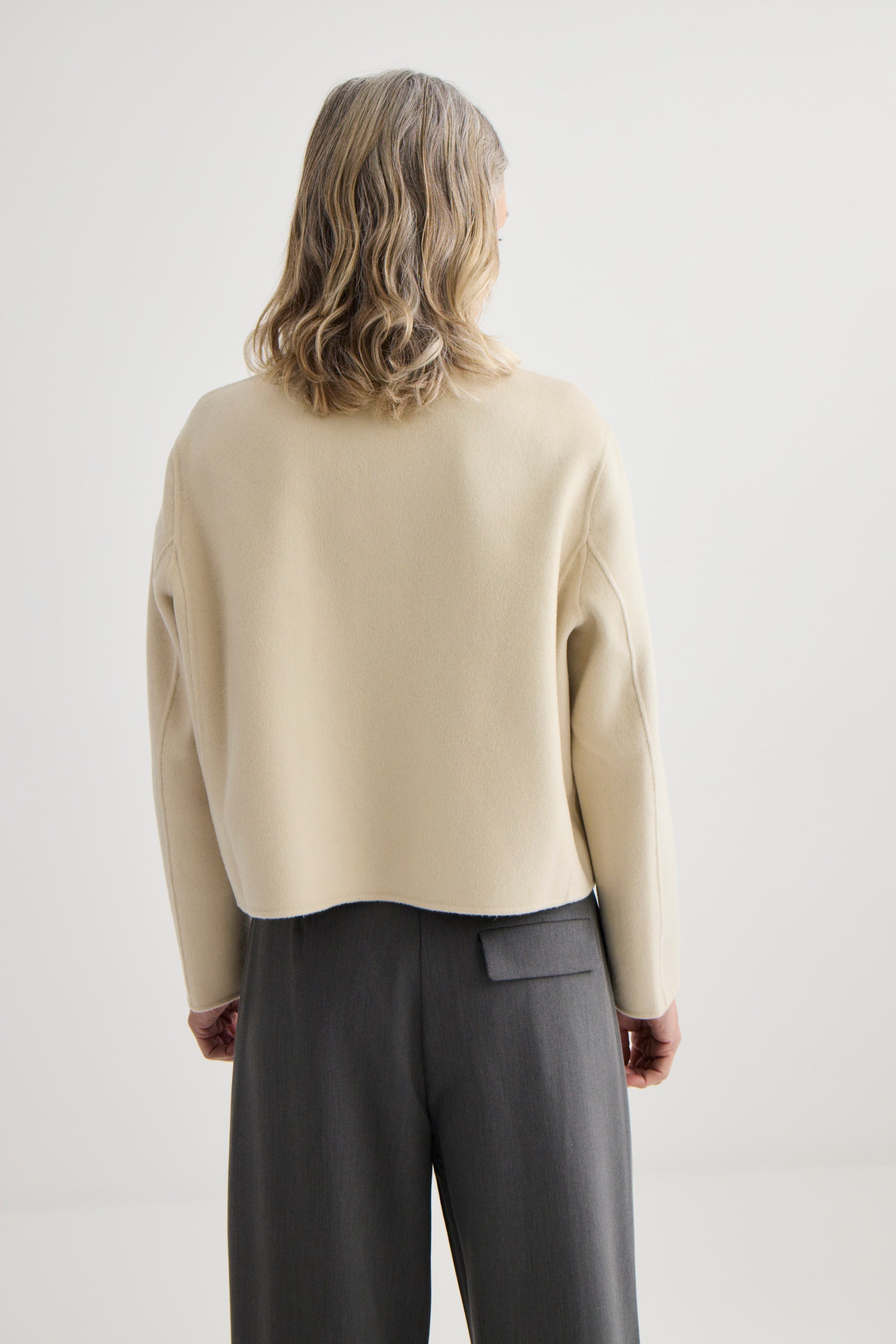 Cardi Jacket Ivory - Full length