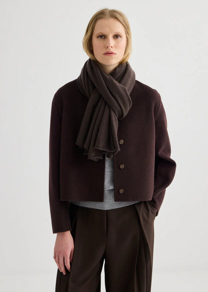 The Luxury Cashmere Scarf in Bitter Chocolate