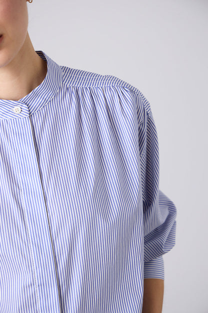 The Gabi Stripe Blouse | Blue & White